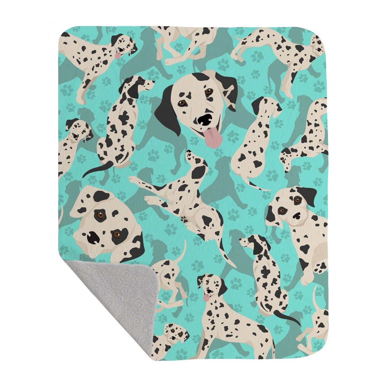 Edge Collections - 50" x 60" - Multicolor - Dalmatian Quilted Throw Blanket - 1 Piece